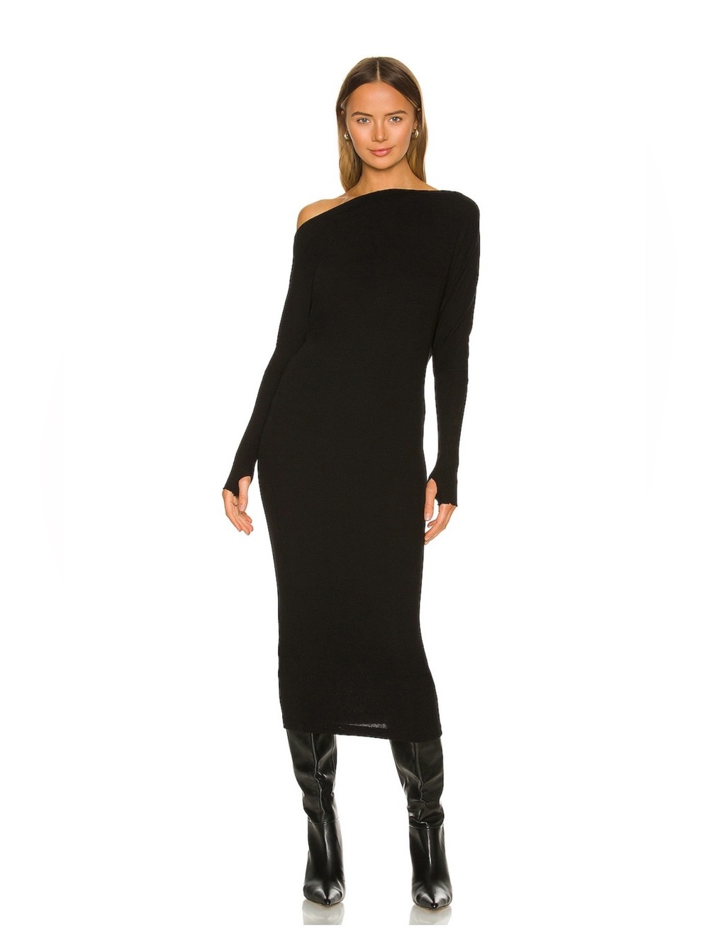Sweater Knit Slouch Dress